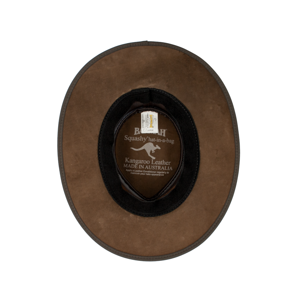 1038BC Squashy Kangaroo Cooler – Dark Brown — Barmah Hats Australia